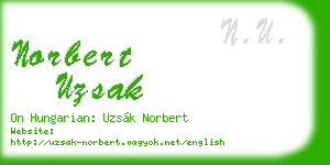 norbert uzsak business card
